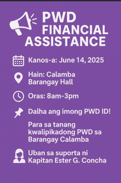 Giving of Financial Assistance to PWDs