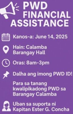 Giving of Financial Assistance to PWDs